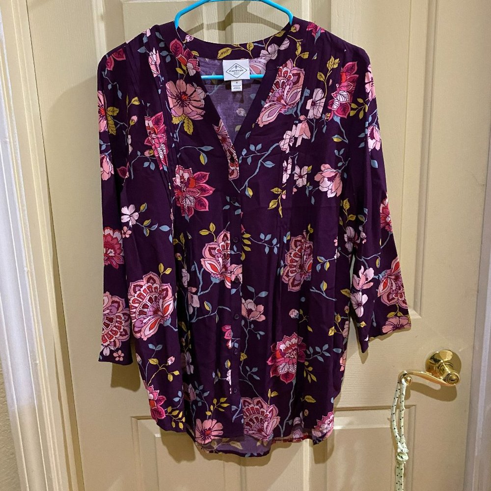 St John’s Bay small purple floral blouse